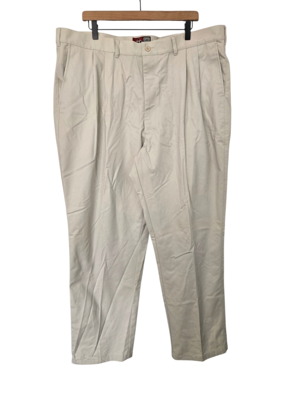 Copper Canyon Khakis Mens 44x32 NWT Pleated Khaki Pants Classic Fit 100% Cotton